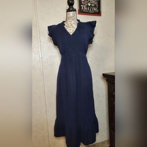 Time And Tru Elegant Navy Blue Women's Dress Size:M